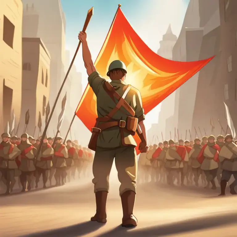 Visual representation of "standard" - A flag or banner