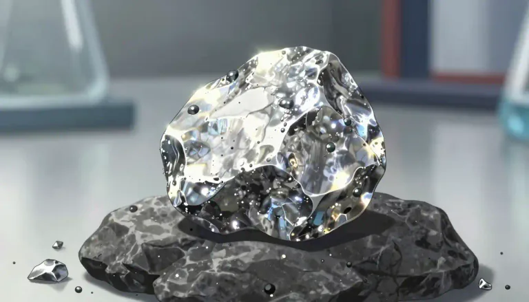Visual representation of "molybdenum" - A chemical element with symbol Mo and atomic number 42 that is a shiny, silvery metal.