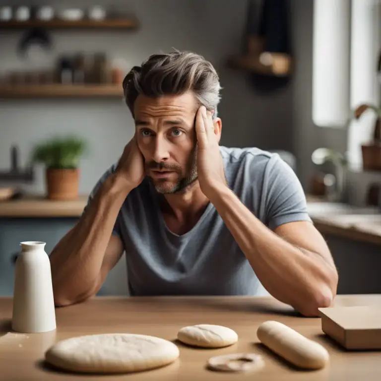 Visual representation of "dough" - A person who is not very bright or sharp
