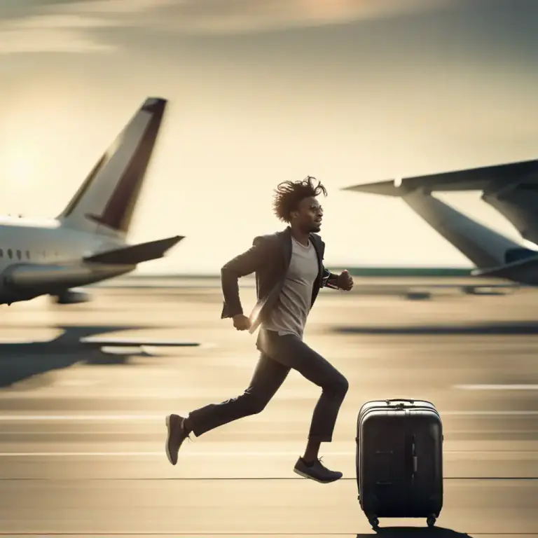 Visual representation of "rush" - Move quickly or in a hurry