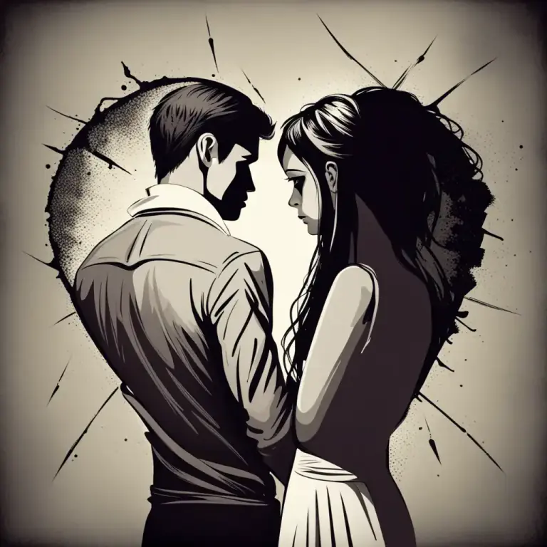 Visual representation of "turn against" - To stop liking, and start disliking