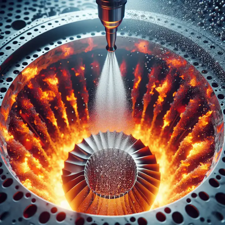Visual representation of "atomizer" - A device that transforms liquid fuel into small droplets for combustion in a furnace or engine.