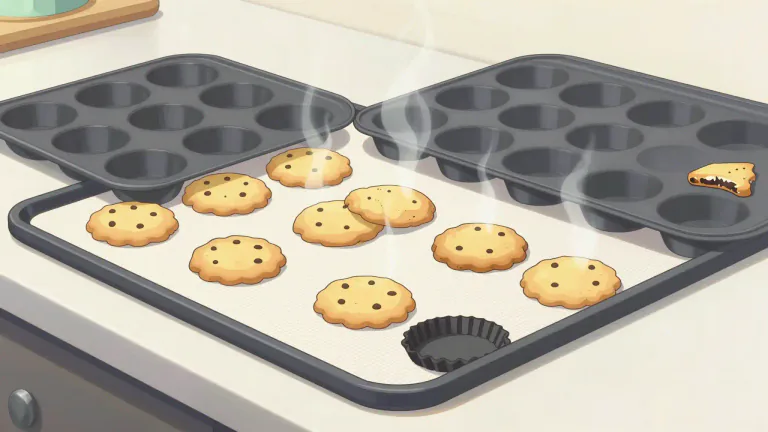 Visual representation of "silicone" - A substance often used in cookware and bakeware due to its non-stick properties and heat resistance.