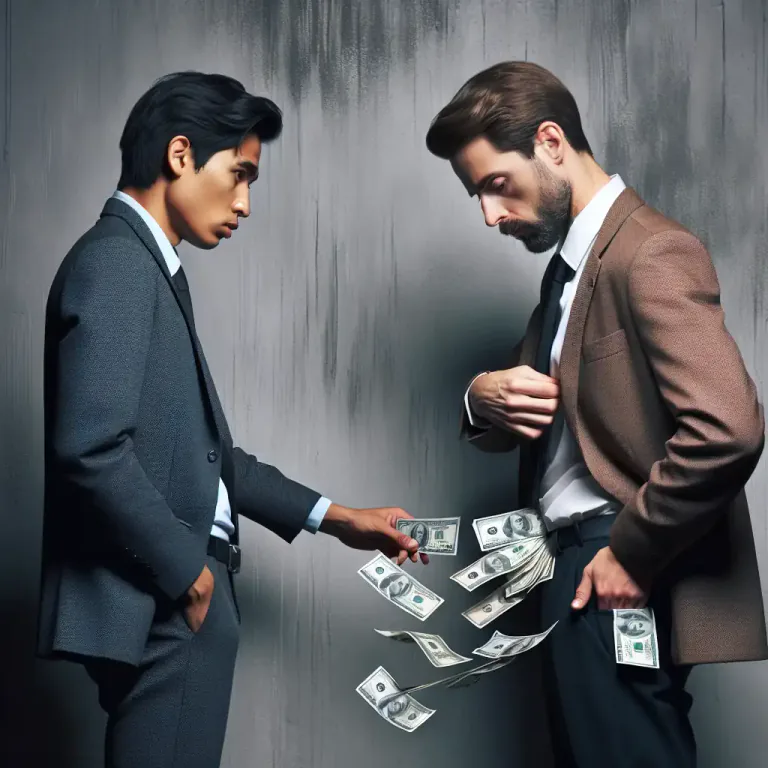 Visual representation of "bleed" - To take money from someone in a dishonest or unfair way.