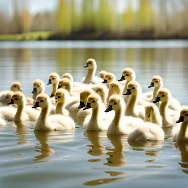 Visual representation of "gosling" - The offspring of certain other animals such as a young swan