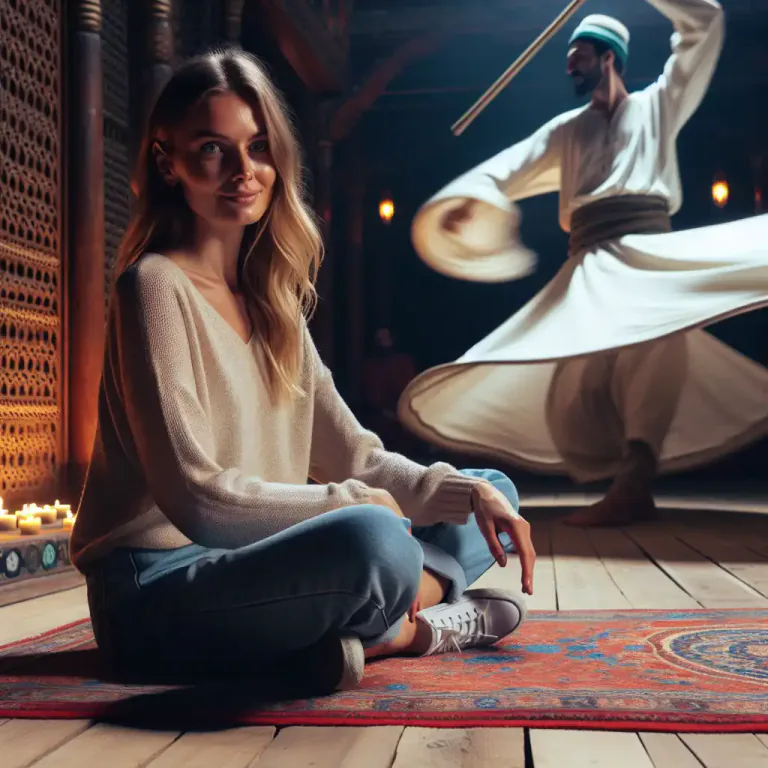 Visual representation of "sufi" - Related to or characteristic of Sufis or Sufism.