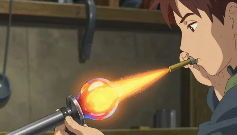 Visual representation of "blowpipe" - A tube for blowing air or gas into a flame or into a liquid or substance