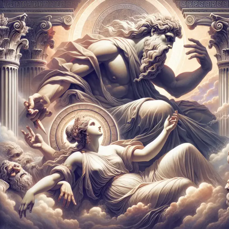 Visual representation of "metis" - In Greek mythology, a Titaness and Oceanid, and the first great spouse of Zeus