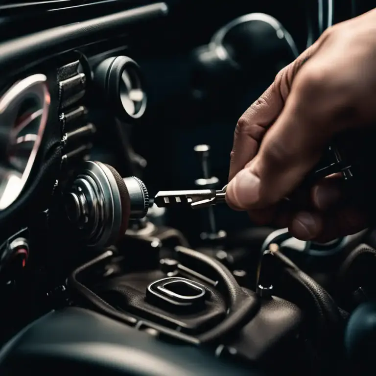 Visual representation of "turn over" - to start or cause to start working (about engine)