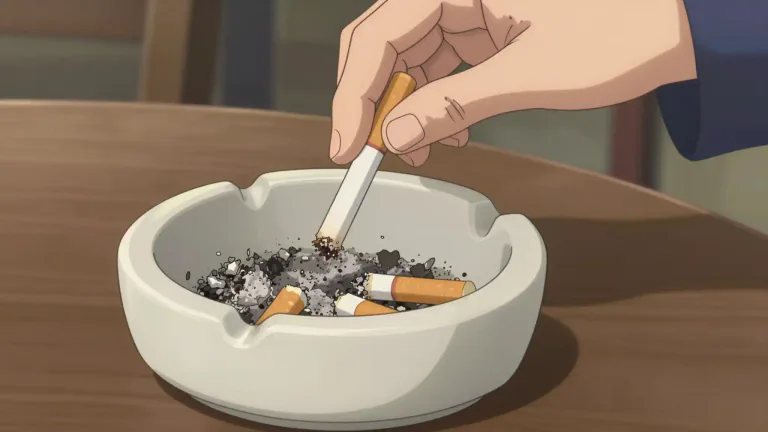 Visual representation of "ashtray" - A small container for cigarette ash and butts