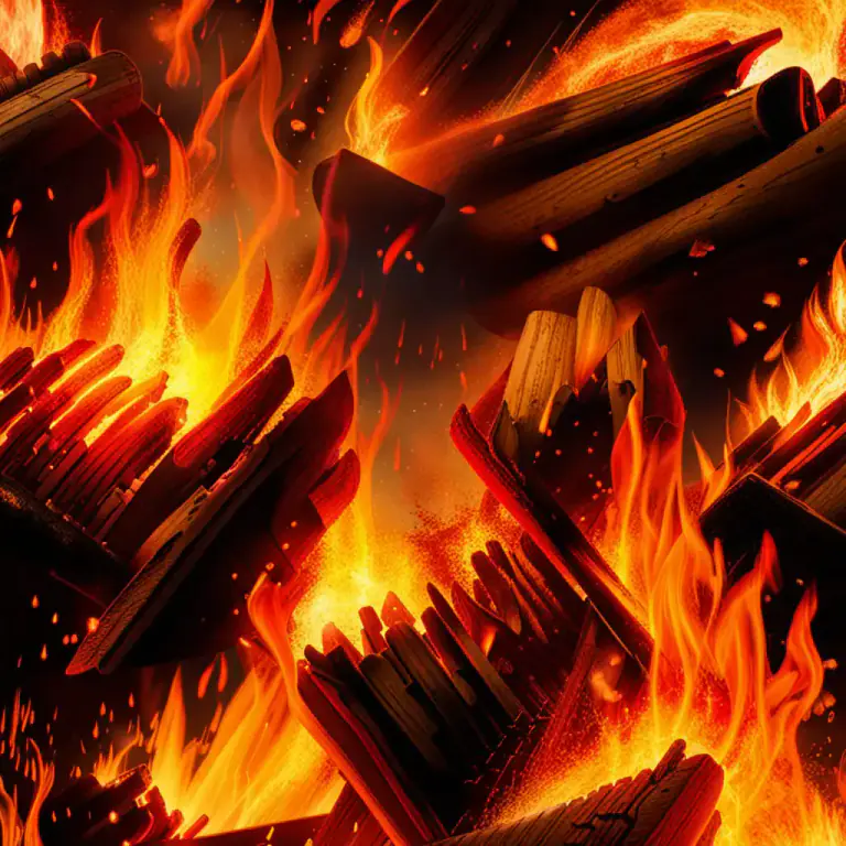 Visual representation of "die down" - When a fire slowly stops burning