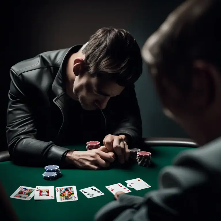 Visual representation of "fold" - To give in or admit defeat under pressure.