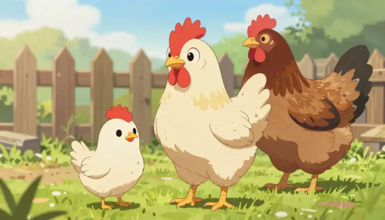 Visual representation of "bantam" - A type of small chicken, or any small bird