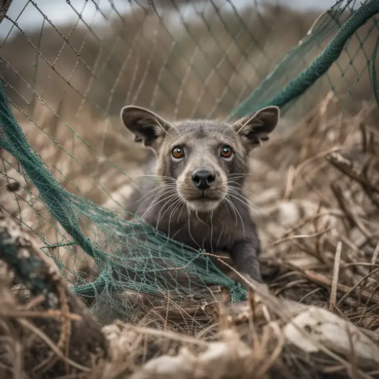 Visual representation of "entrap" - To catch an animal or person by using a trap.