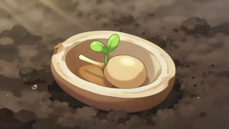 Visual representation of "embryo" - The part of a seed that develops into a plant.