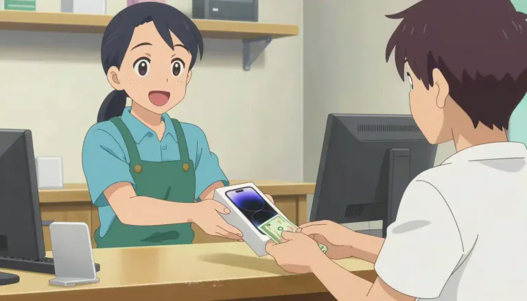 Visual representation of "buy" - To get something by paying money for it.