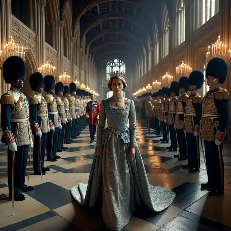 Visual representation of "majestically" - In a manner that shows great dignity or superiority