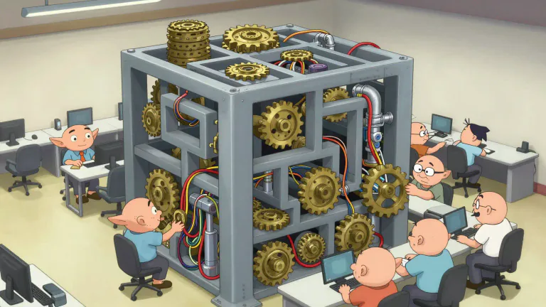 Visual representation of "dismantle" - to take out parts of an organization or process in order to make it less complicated or effective