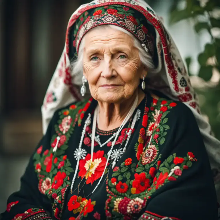 Visual representation of "baba" - An elderly woman, especially a grandmother in some Slavic languages like Russian and Polish.