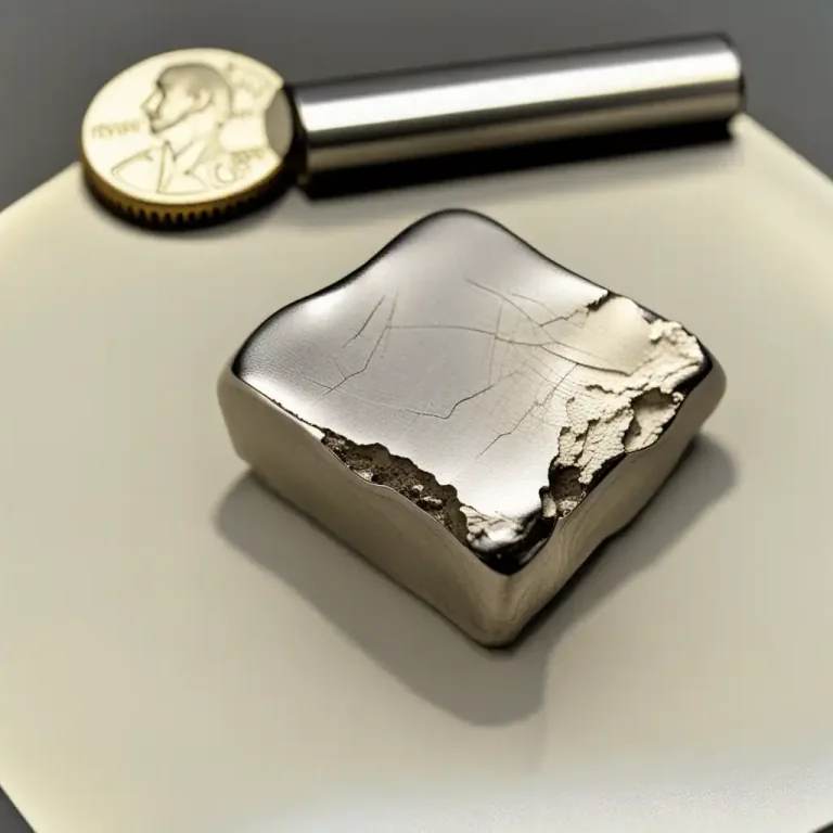 Visual representation of "nickel" - A chemical element that is a silvery-white metal.
