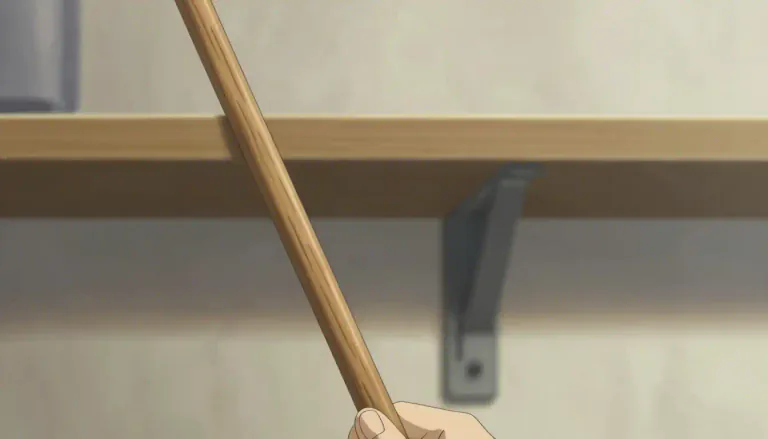 Visual representation of "pole" - A long, thin stick of wood or metal, often used for holding something up or as a support