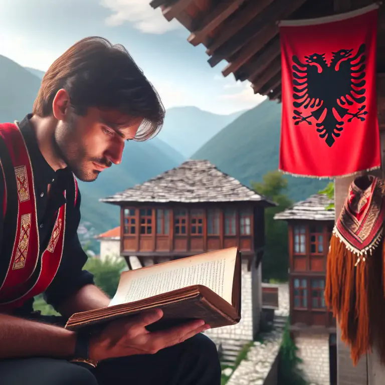 Visual representation of "albanian" - Related to Albania or its people, language, or culture.