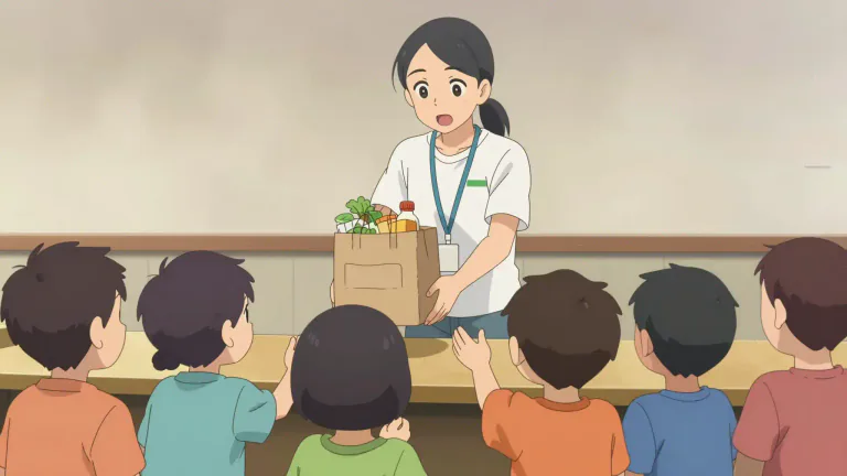 Visual representation of "dispense" - To give out or hand out something to people