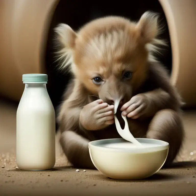 Visual representation of "wean from" - To gradually stop feeding a baby or young animal with its mother's milk and start giving it other food