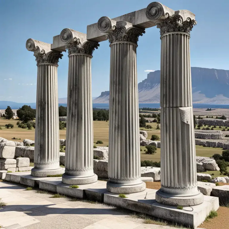 Visual representation of "corinthian" - Relating to or originating from the ancient Greek city of Corinth.