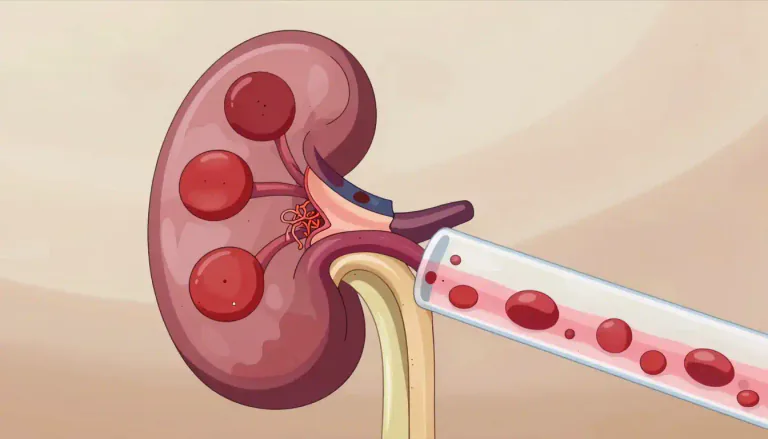 Visual representation of "glomerular" - Relating to the glomerulus of a kidney, which is responsible for filtering blood.