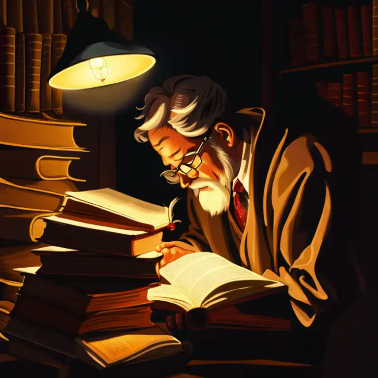 Visual representation of "scholarship" - Deep knowledge in a particular subject