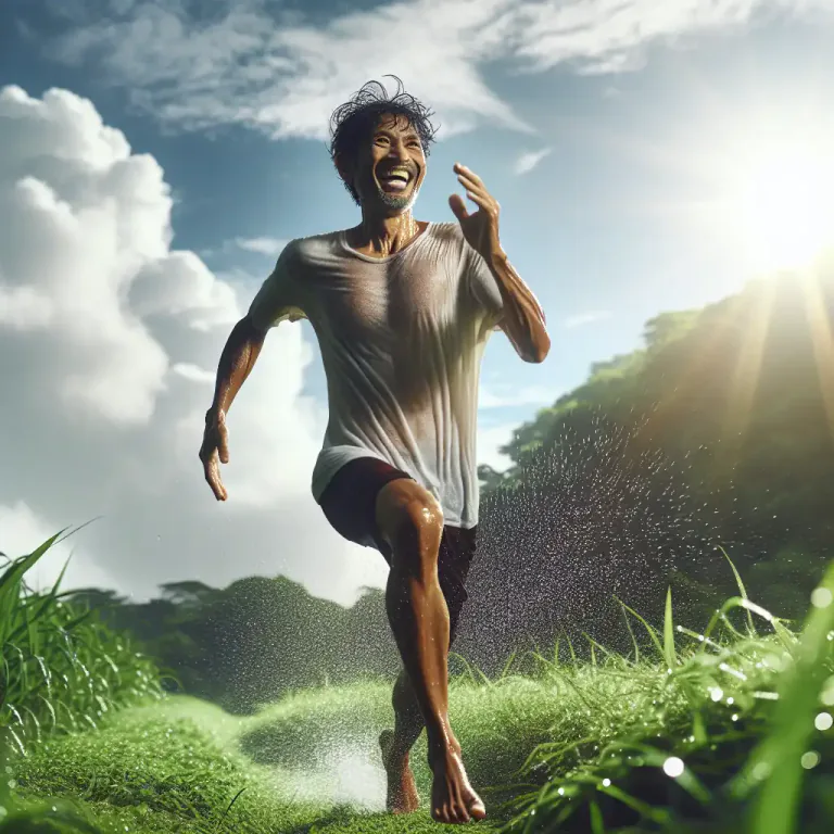 Visual representation of "barefoot" - A style of running that is done without wearing shoes