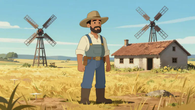 Visual representation of "boer" - A farmer or settler from Dutch origin living in South Africa