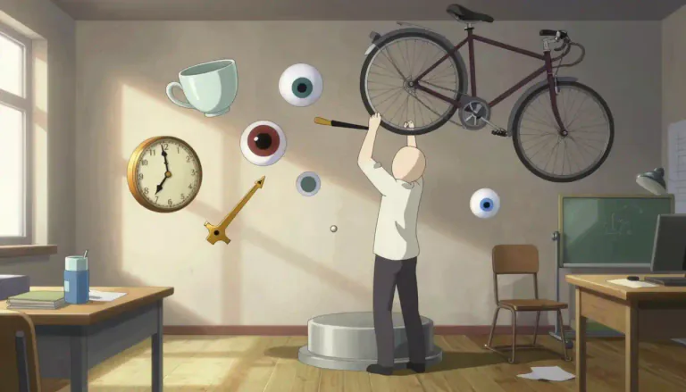 Visual representation of "dada" - An art movement in the 20th century that focused on the irrational and absurd.