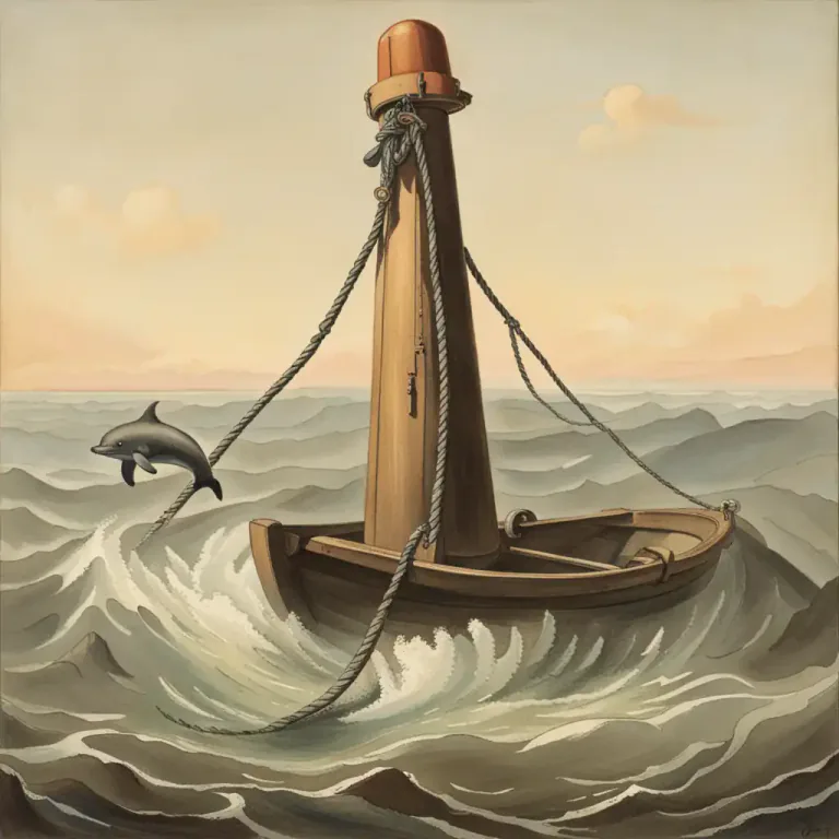 Visual representation of "dolphin" - In marine structures, a post or buoy for mooring boats.