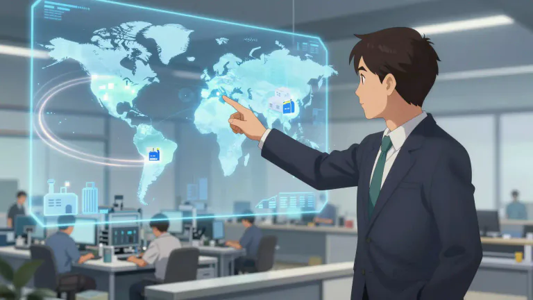 Visual representation of "offshoring" - The practice of a company moving some of its work to a different country to reduce labor costs
