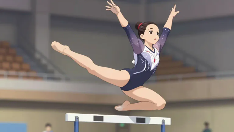 Visual representation of "scissors" - In sports or gymnastics, a specific movement of the legs that resembles the action of scissors.