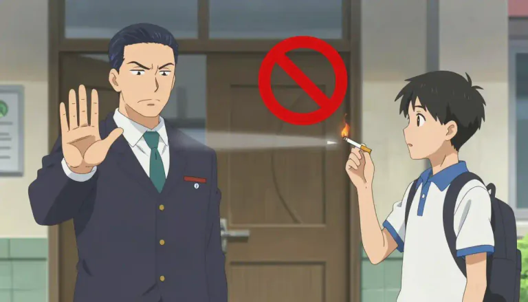 Visual representation of "prohibit" - To officially say no to an action or behavior, making it not allowed to happen.