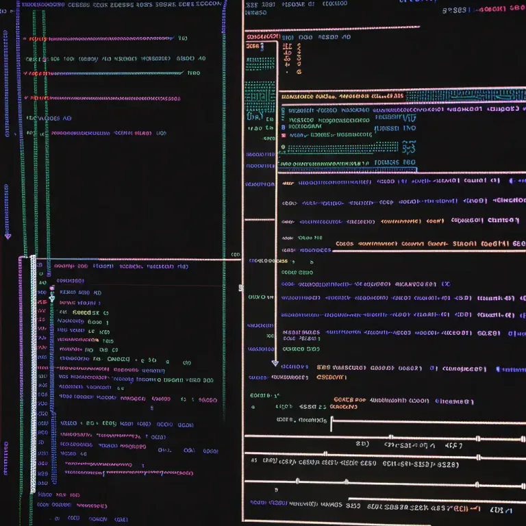 Visual representation of "insert" - To add a piece of code into a computer program.