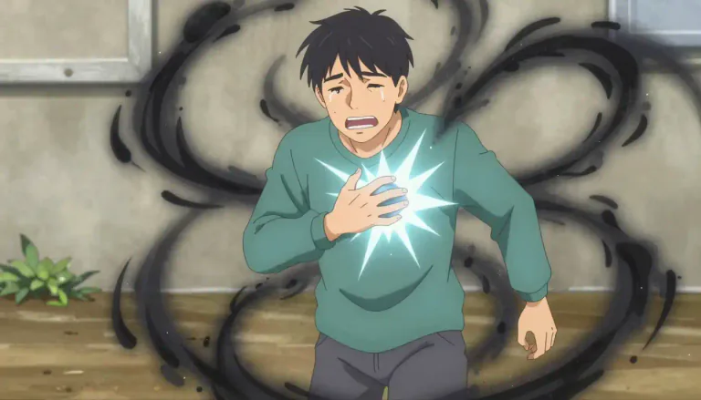 Visual representation of "pang" - A sudden and intense feeling of distress or pain.