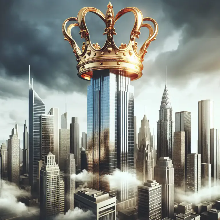 Visual representation of "enthrone" - To put someone or something in a dominant or controlling position.