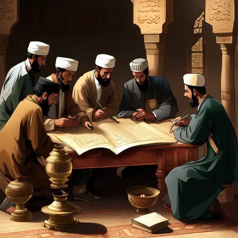 Visual representation of "sharia" - System of religious principles forming part of the Islamic tradition.