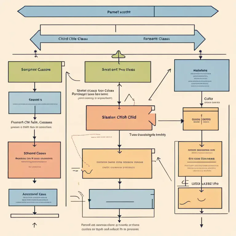 Visual representation of "inheritance" - In computing, the mechanism of using, modifying and creating objects of an existing class in a new class