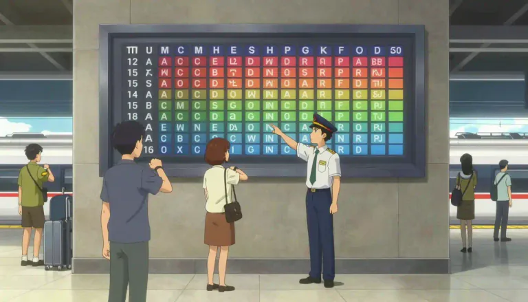 Visual representation of "timetable" - A list or plan showing when specific events are meant to happen.