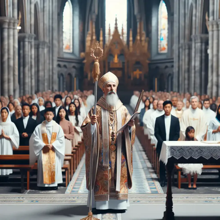 Visual representation of "dignitary" - An important or influential person in the church