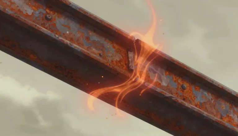 Visual representation of "oxidation" - A process in which a substance reacts with oxygen, often producing energy in the form of heat or light.