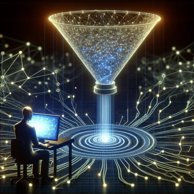 Visual representation of "sinkhole" - In computing, a part of a network that is used to forward network traffic uselessly.