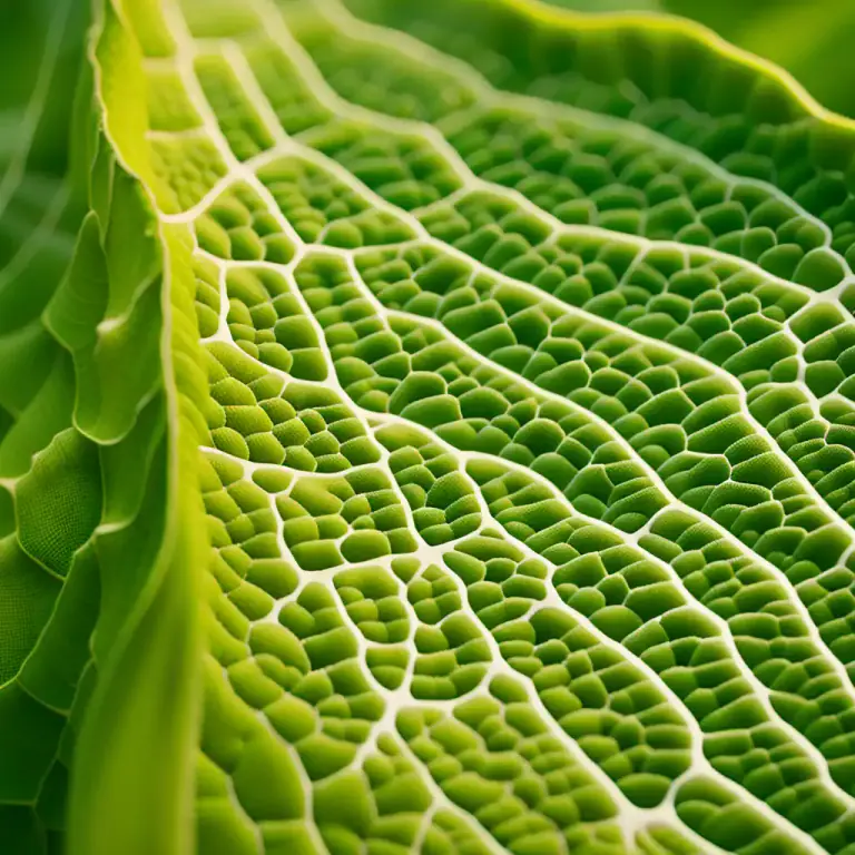 Visual representation of "palisade" - A type of plant anatomy. A row of cells in the leaves and stems of plants under the epidermis, which absorb most of the light energy used for photosynthesis.