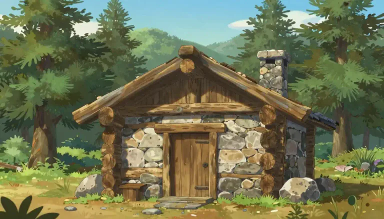 Visual representation of "rustic" - Simple and often made of raw materials or things from nature.