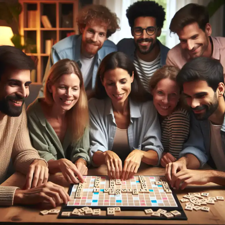 Visual representation of "scrabble" - A word game in which players use random lettered tiles to create words in a crossword fashion